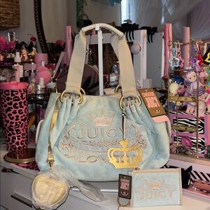 RARE Vintage juicy couture hobo Bag and wallet set